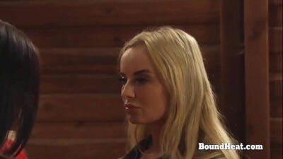 Curvy Big Boobs Lesbian Slave Undressed And Touched By Madame